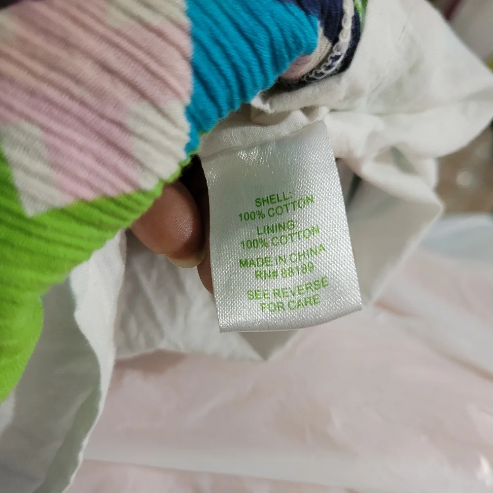 Lilly Pulitzer Geometric pattern signature Cotton fabric Summer mini dress sz 6 - Picture 11 of 11